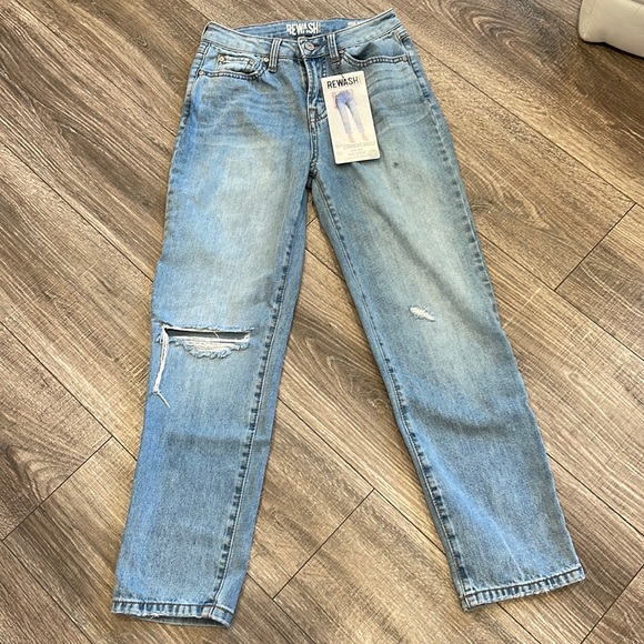 Rewash Denim - High Rise Straight Ankle Jeans (1/25)